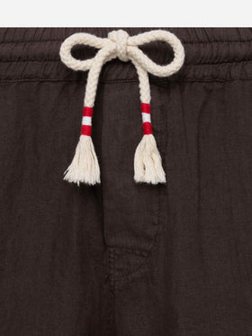 Brown linen bermuda Marseille - MC2 Saint Barth