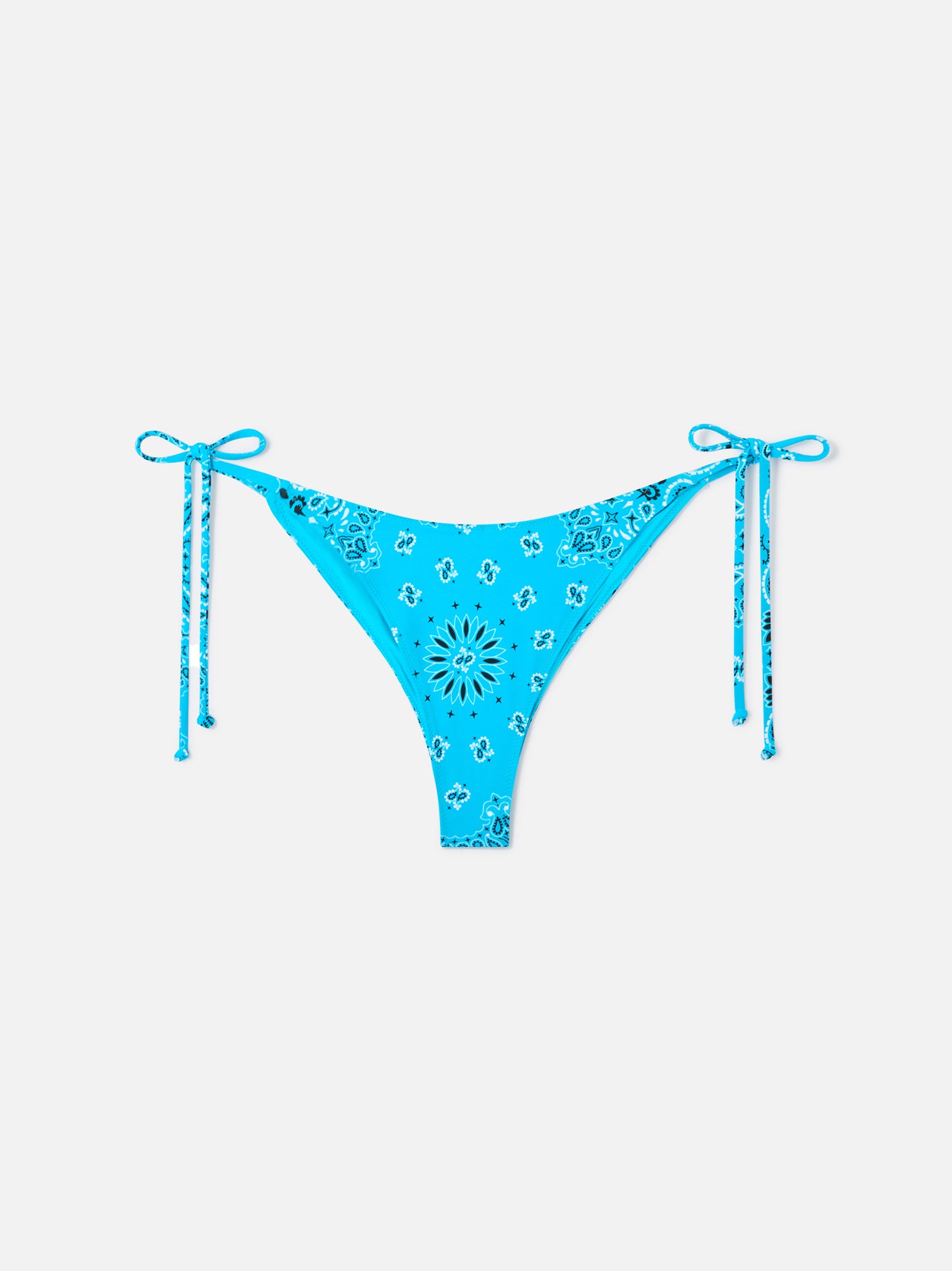 Hellblaue Marielle Bikinihose mit Bandana-Print 