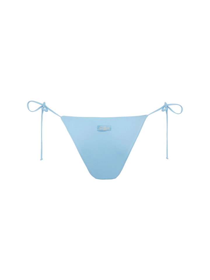 Marielle light blue classic swim briefs with striped rhinestone embellishment - MC2 Saint Barth