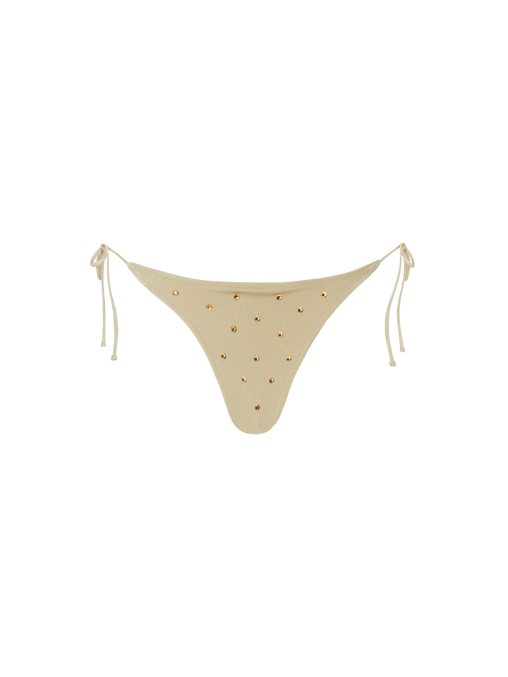 Gold bralette bikini Paloma Marielle with rhinestone embellishment - MC2 Saint Barth