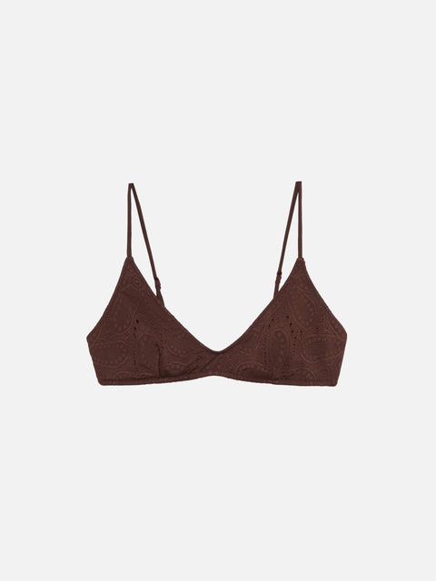 Paloma white Sangallo lace scoop bralette - MC2 Saint Barth