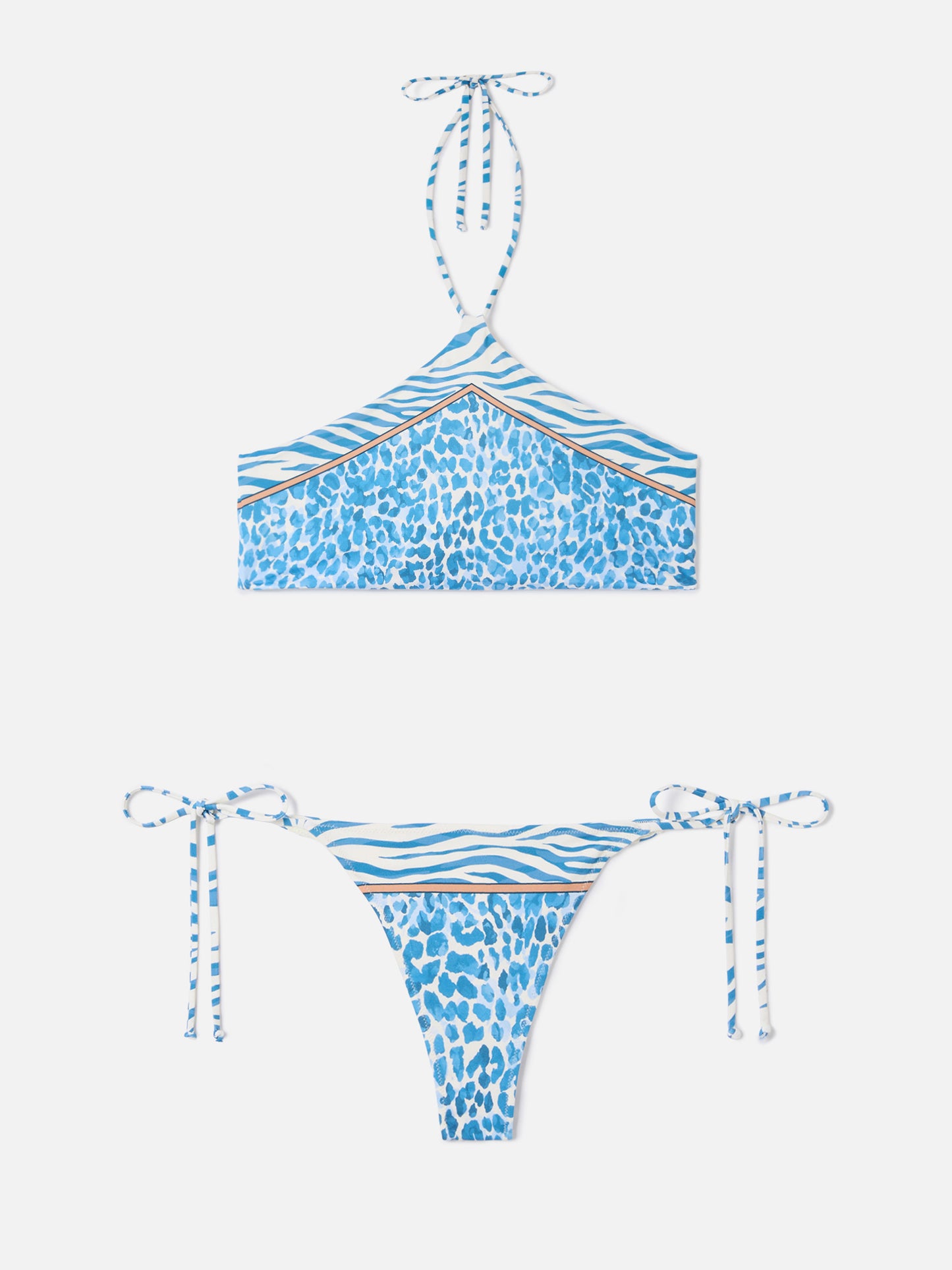 Bikini Nairobi Marielle multicolor con estampado animal safari 
