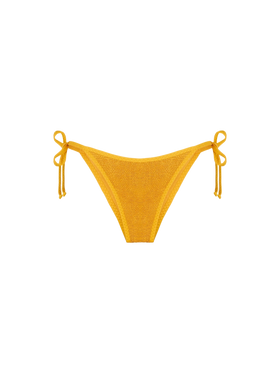 Slip mare donna crinkle ocra