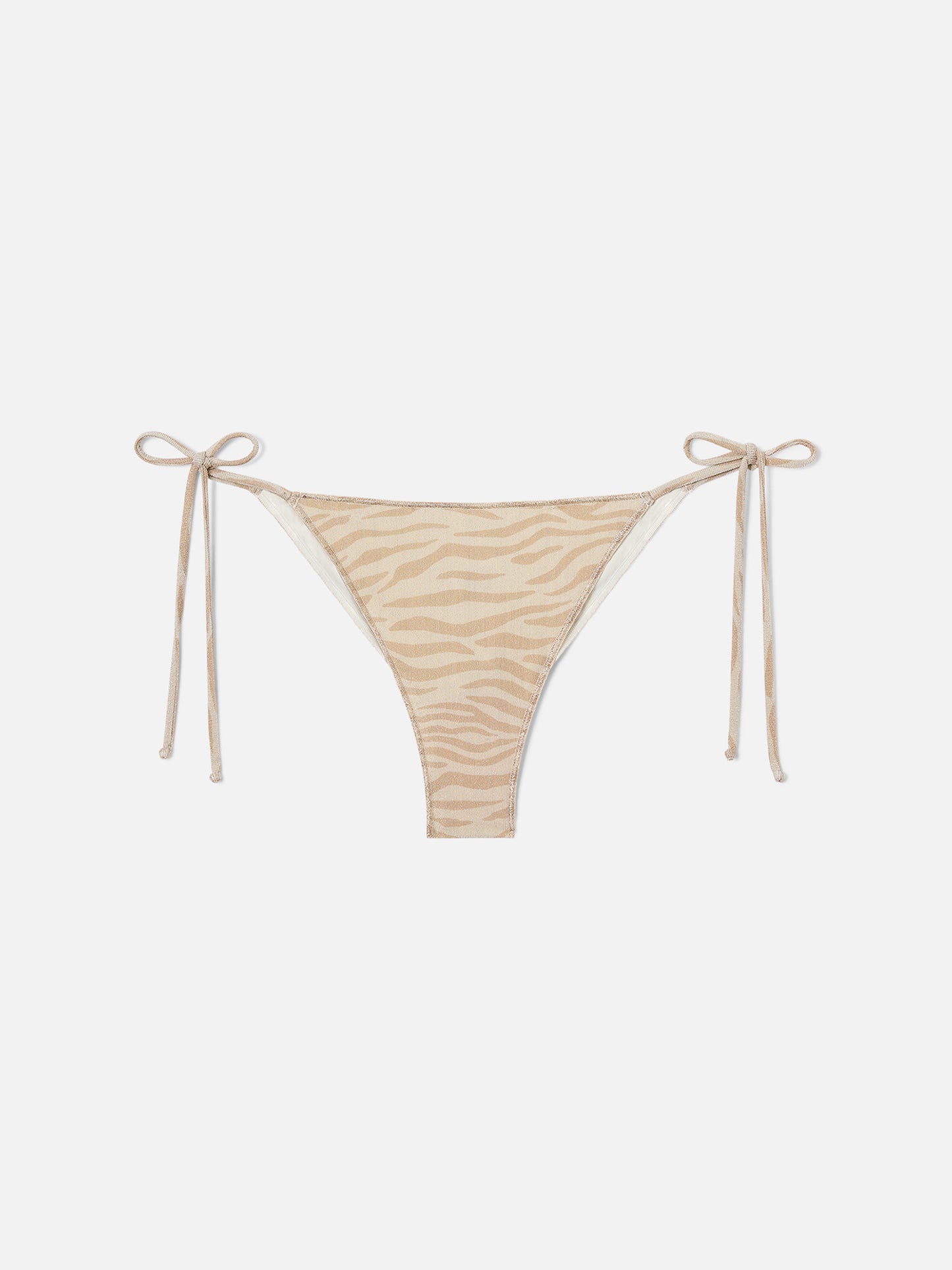 Marielle Overlock animalier lurex Brazilian bikini bottoms