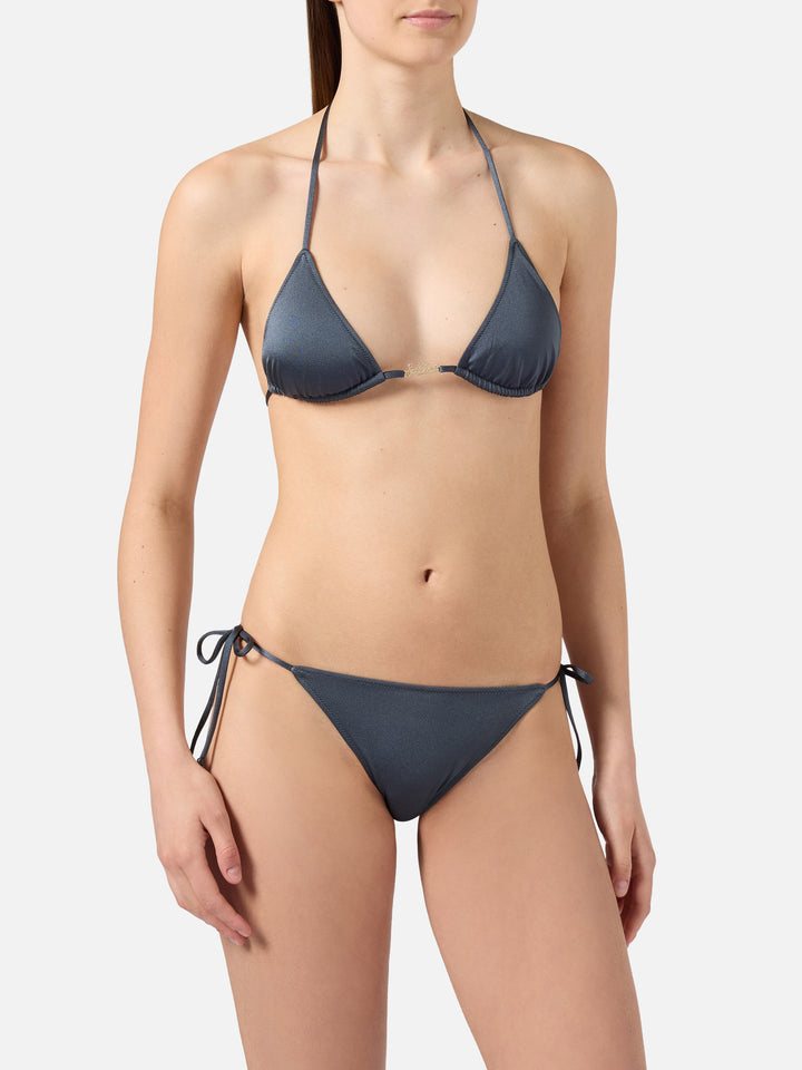 Leah Plate Marielle Plate grey glossy finish bikini