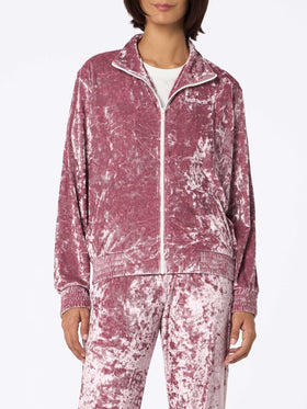 Woman sweatshirt Miriam pink chenille - MC2 Saint Barth