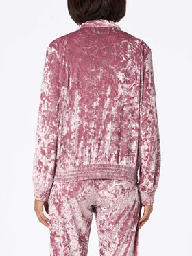 Woman sweatshirt Miriam pink chenille - MC2 Saint Barth