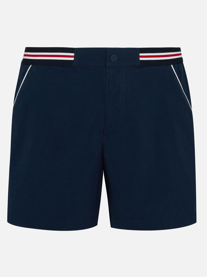 Navy blue fitted cut swim shorts Nad