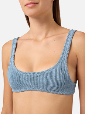 Bikini Naima Naomi en crinkle lurex bleu clair 