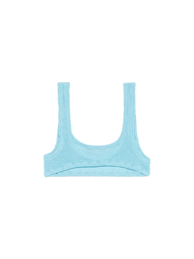 Woman light blue classic crinkle bralette Naima - MC2 Saint Barth