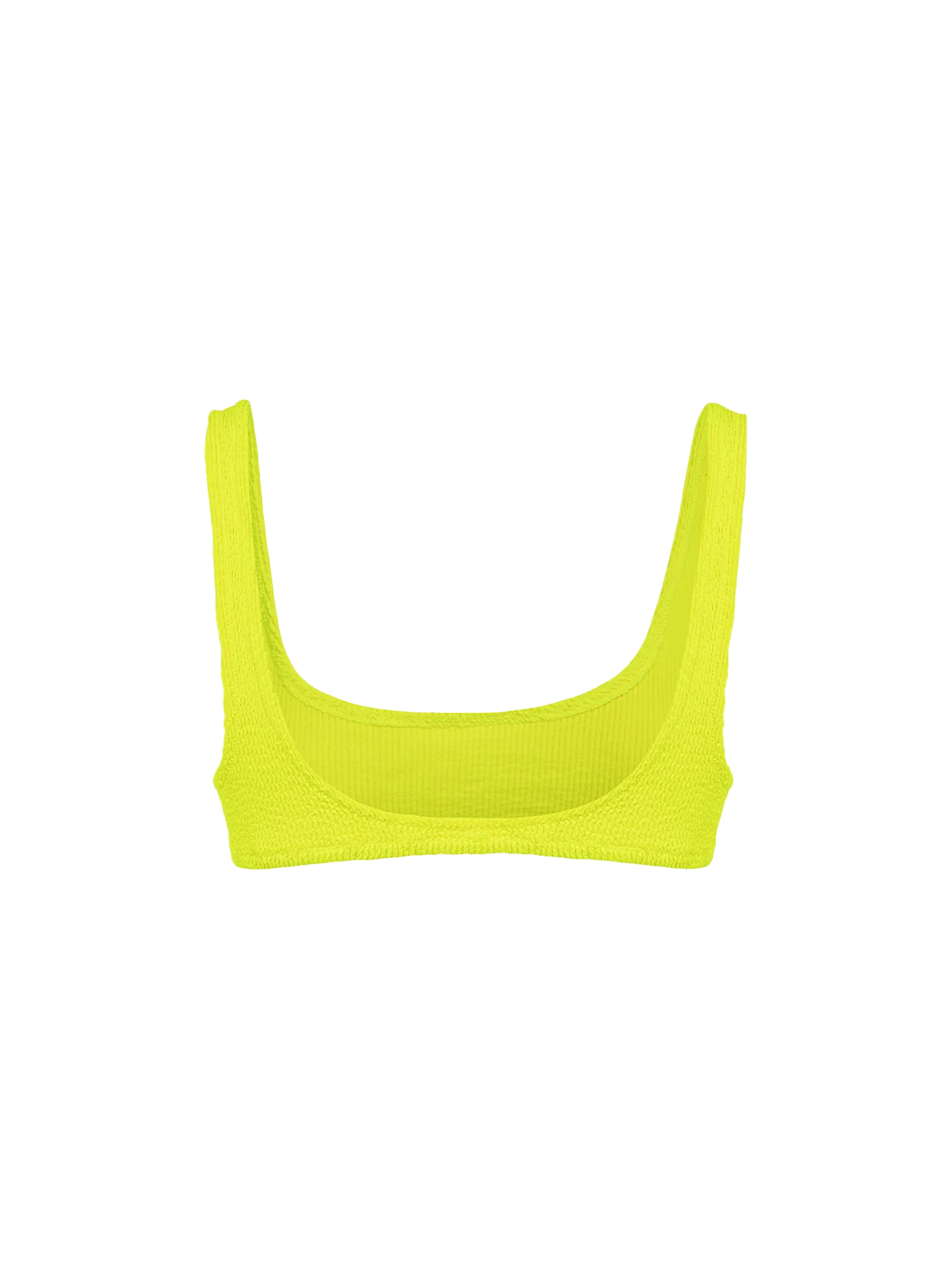 Woman fluo yellow classic crinkle bralette Naima - MC2 Saint Barth