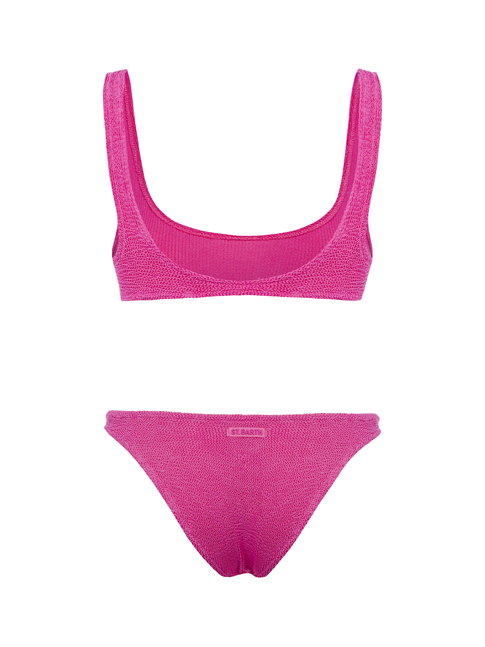 Woman pink classic crinkle bikini Naima Elise - MC2 Saint Barth