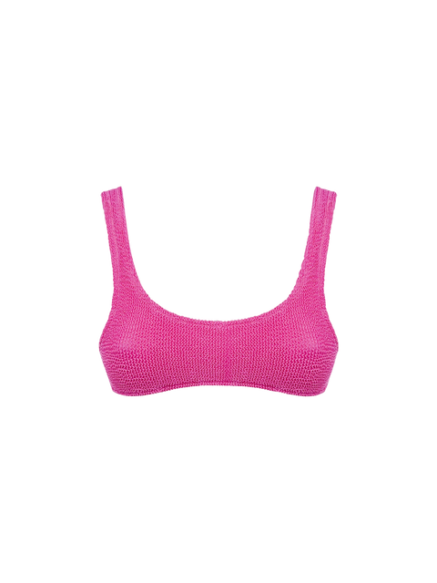 Naima pink crinkle classic bralette top - MC2 Saint Barth