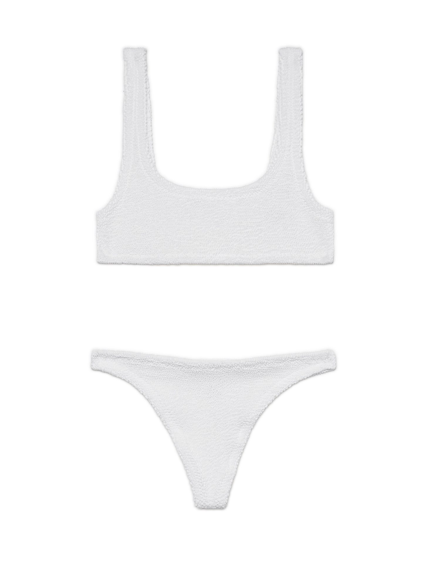 Bralette crinkle bikini Naima Naomi in white - MC2 Saint Barth
