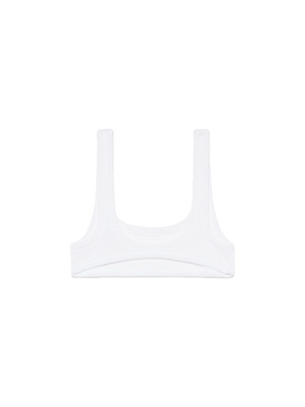 Naima white crinkle classic bralette top - MC2 Saint Barth
