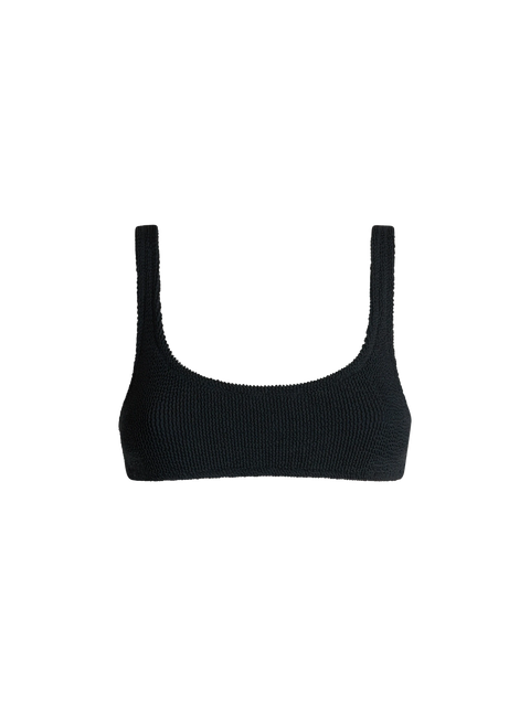 Naima black crinkle classic bralette top - MC2 Saint Barth