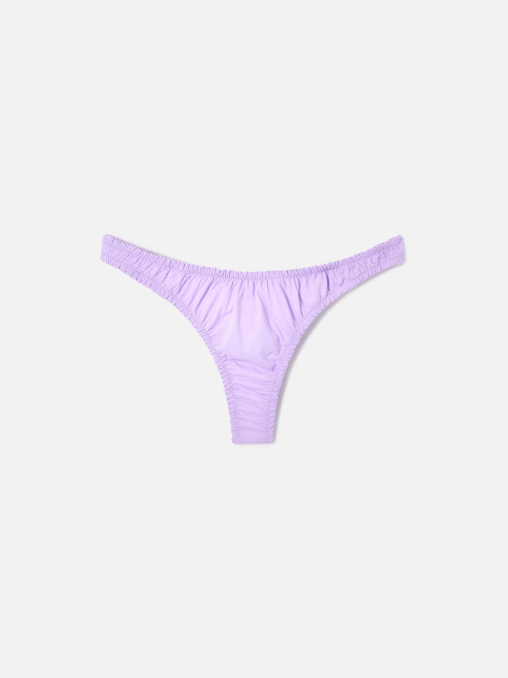 Bikini Nilly Nalu triangolo con rouches lilla