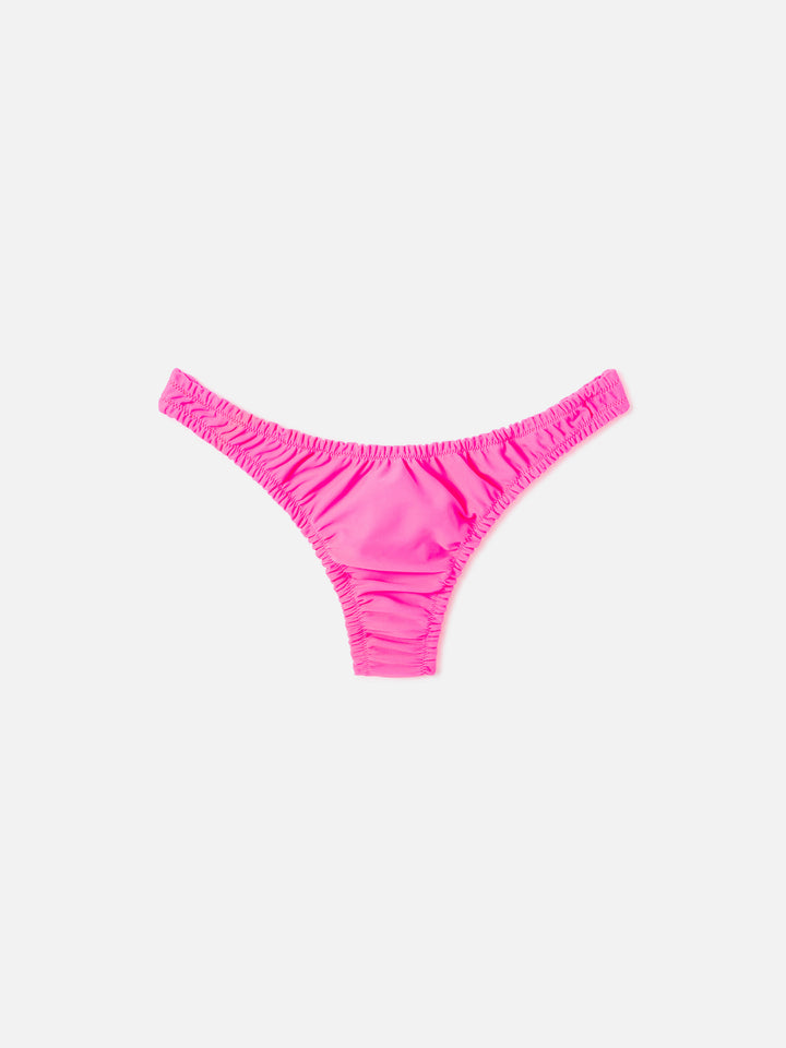 Nilly Nalu fluo pink ruffled triangle bikini