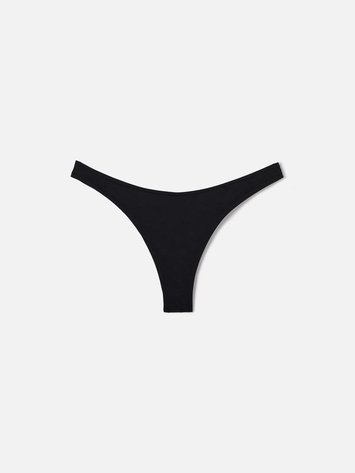 Naomi Brazilian bikini bottoms in solid black