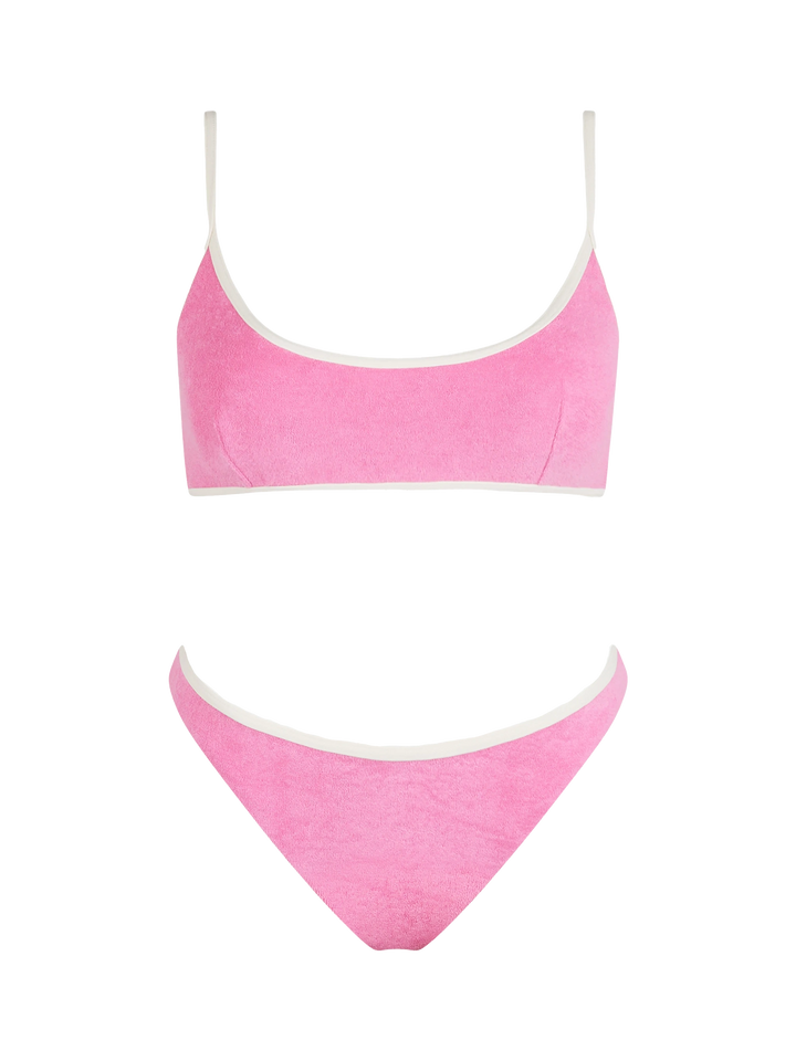Woman terry bralette bikini Judy Naomi with piping - MC2 Saint Barth