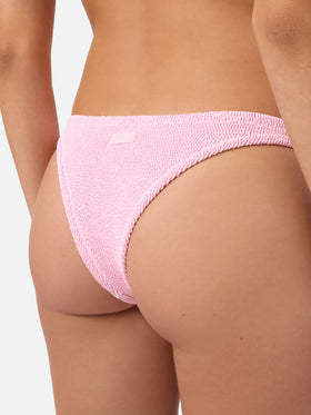 Bikini Naima Naomi en tejido crinkle rosa 