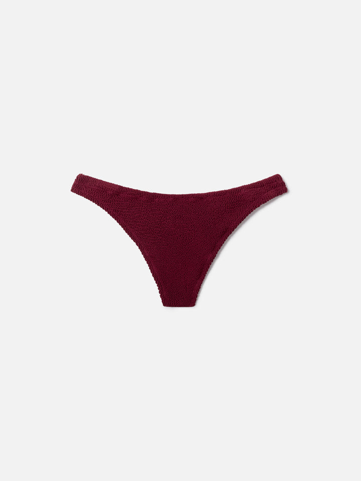 Naima Naomi crinkle burgundy bralette bikini