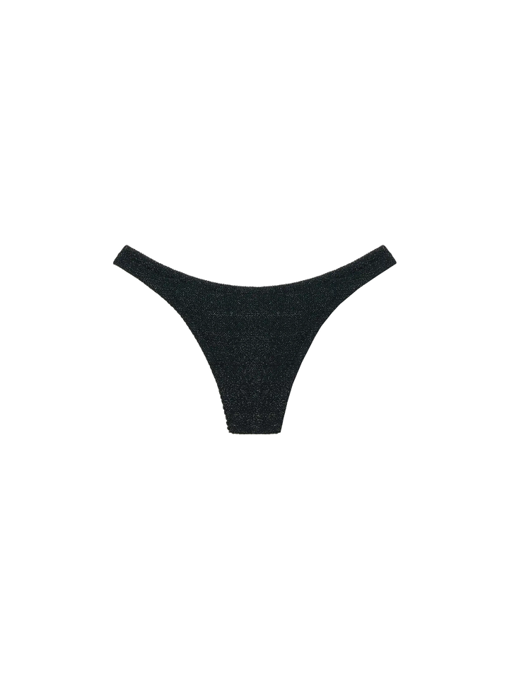Naomi slip mare cheeky in crinkle lurex color nero