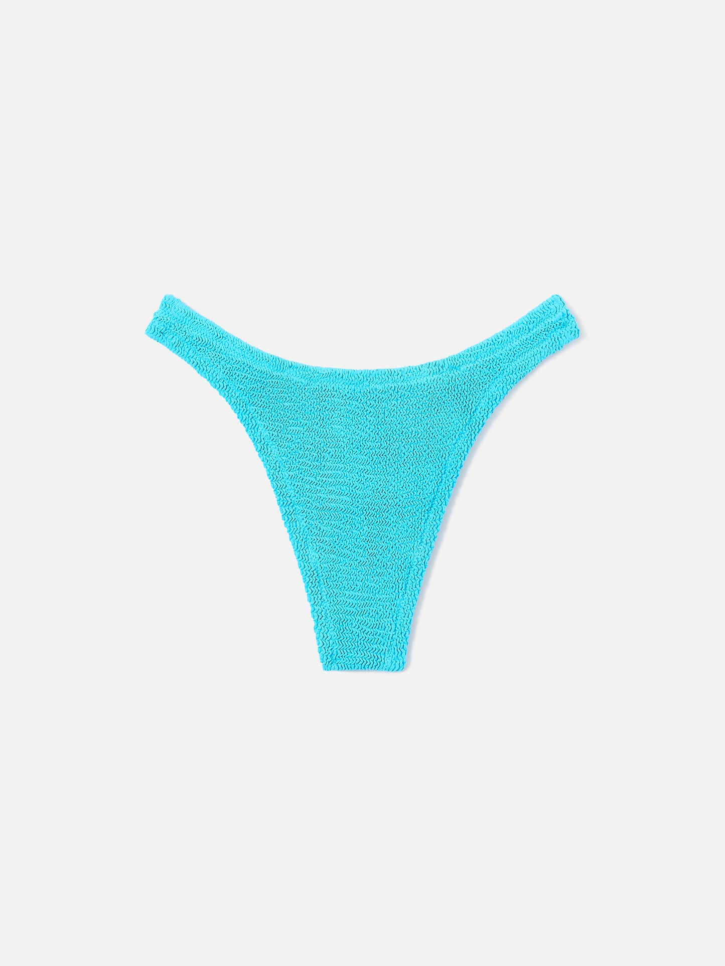 Naomi brazilian bikini bottoms in turquoise crinkle fabric