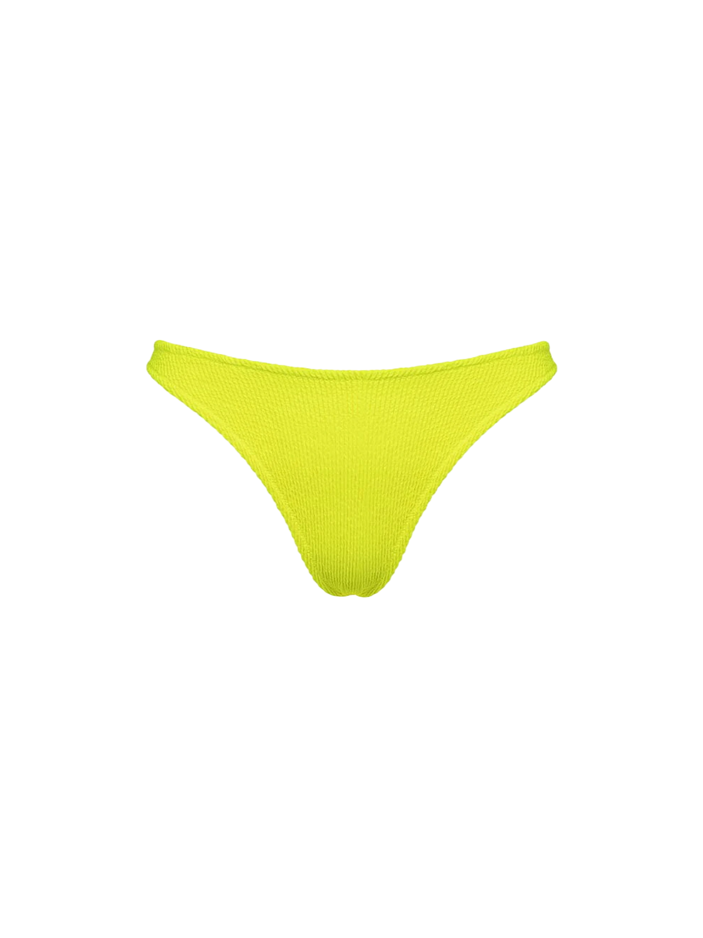 Woman fluo yellow crinkle cheeky swim briefs Naomi - MC2 Saint Barth