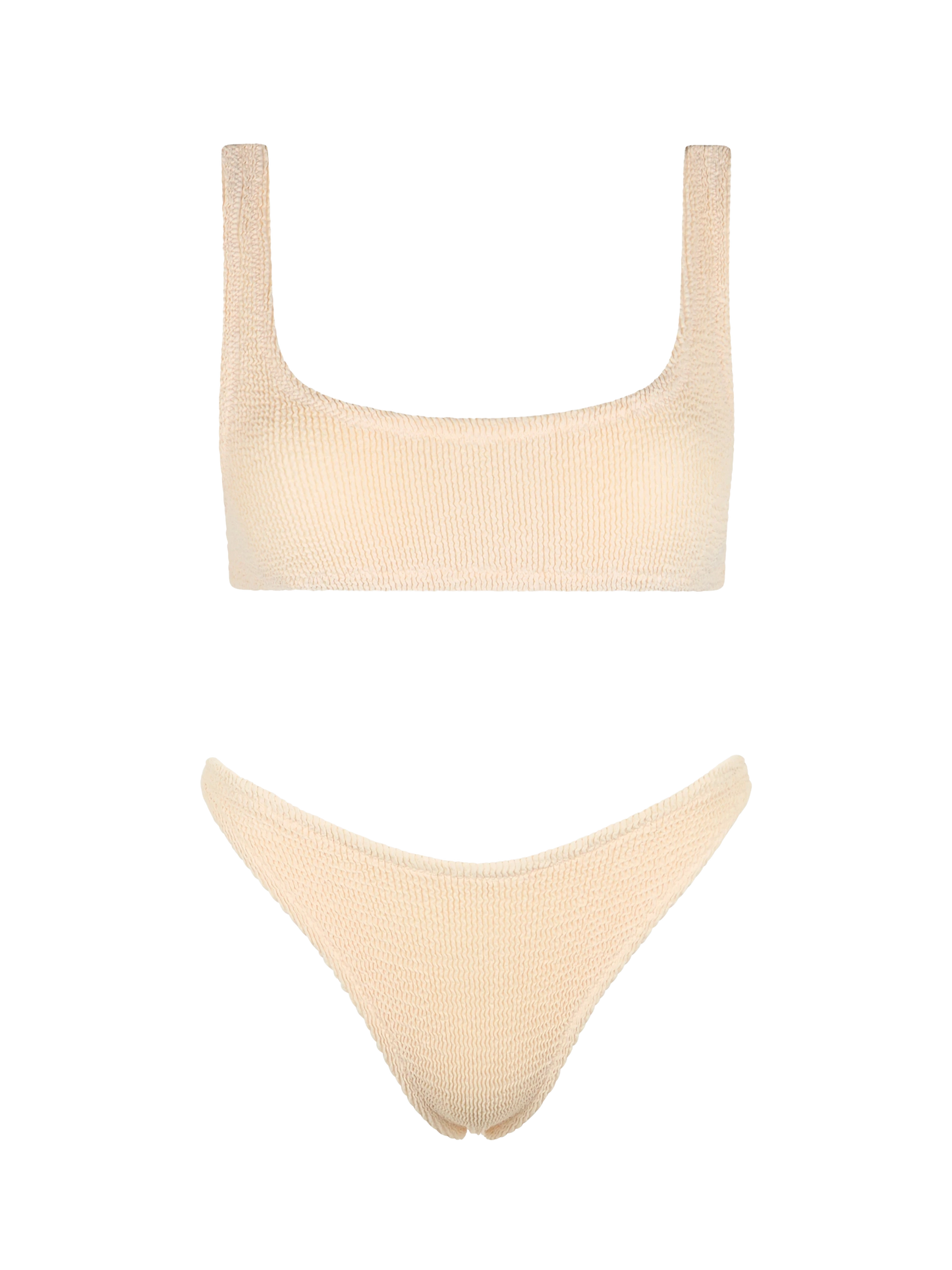 Woman beige classic crinkle bralette bikini Naima Naomi - MC2 Saint Barth