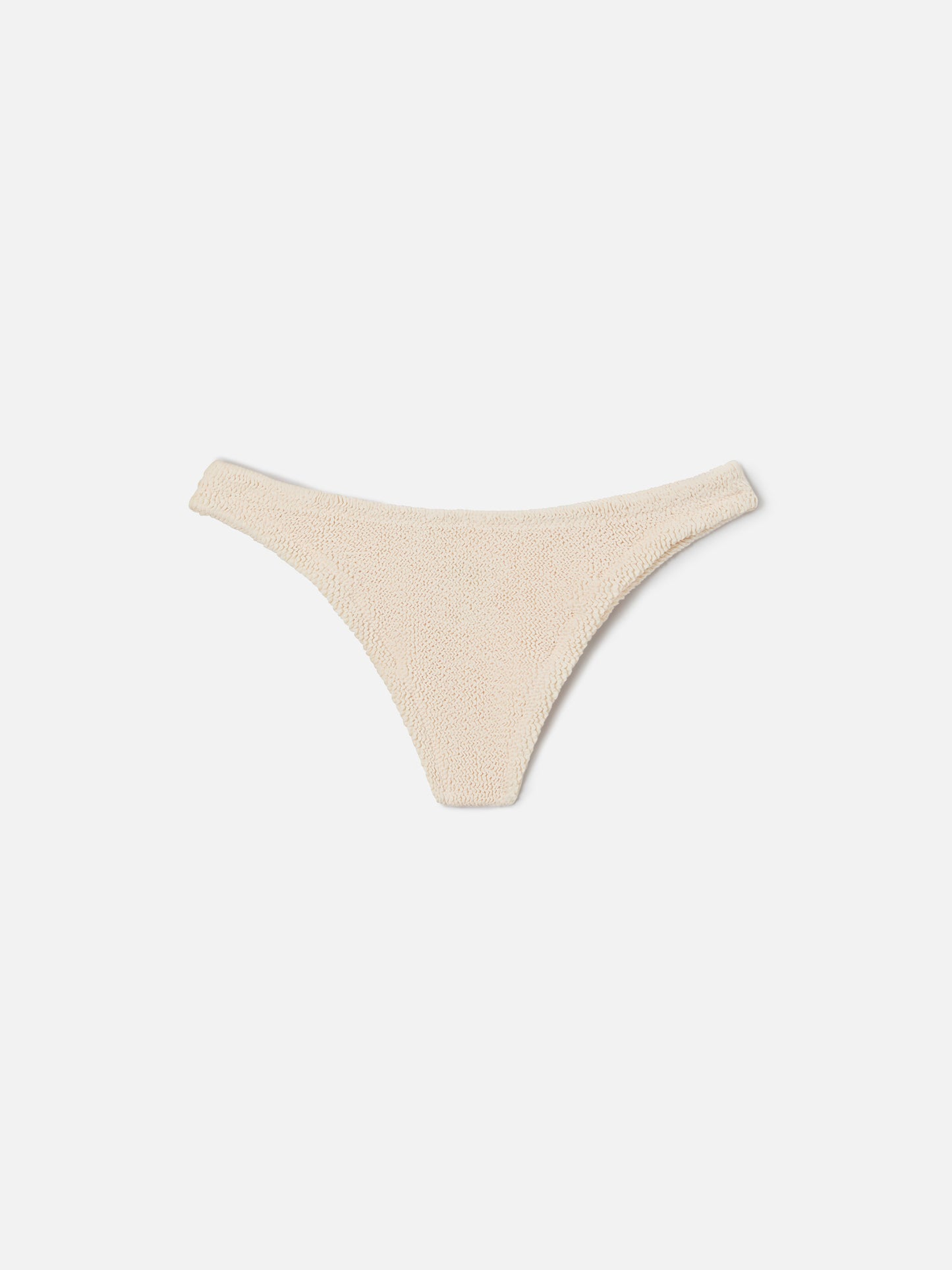 Naomi brazilian bikini bottoms in white crinkle fabric