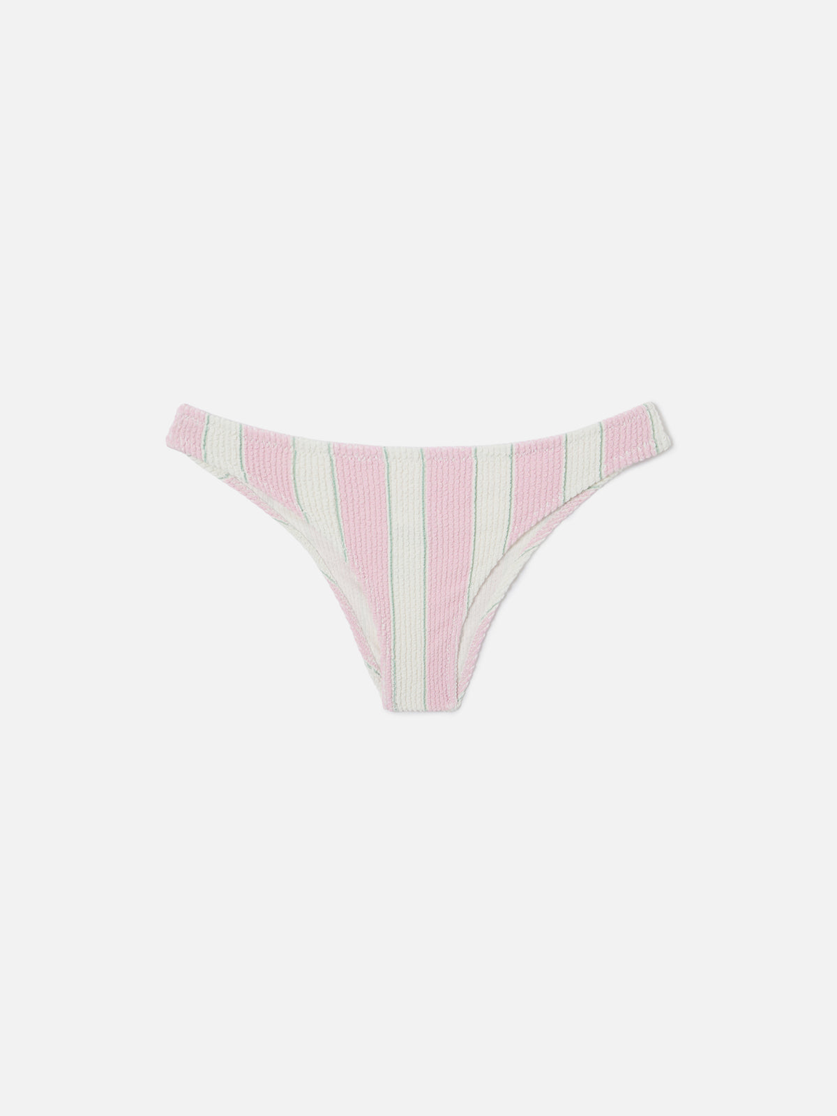 Slip mare Elise classico in tessuto crinkle a righe rosa e bianche