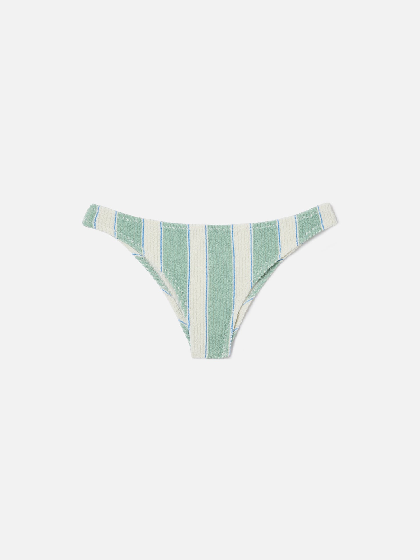 Braguita de bikini Classic Elise en tejido crinkle de rayas verdes y blancas 