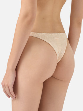 Bandeau bikini Yulia Naomi in crinkle beige