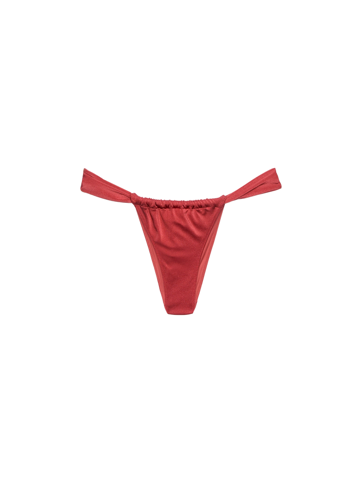 Noelle shimmer brick red cheekiest swim briefs - MC2 Saint Barth