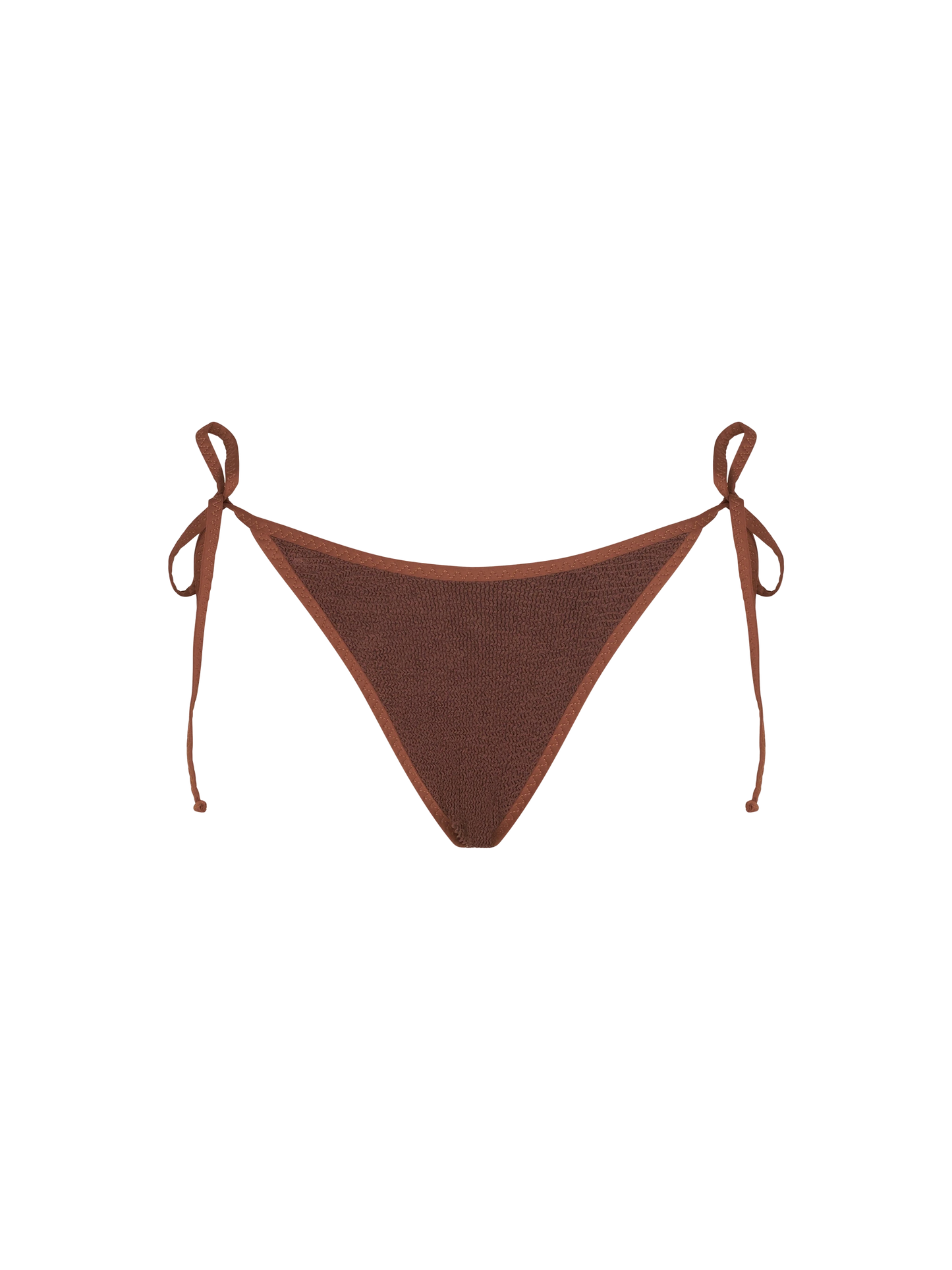 Woman crinkle cheeky swim briefs