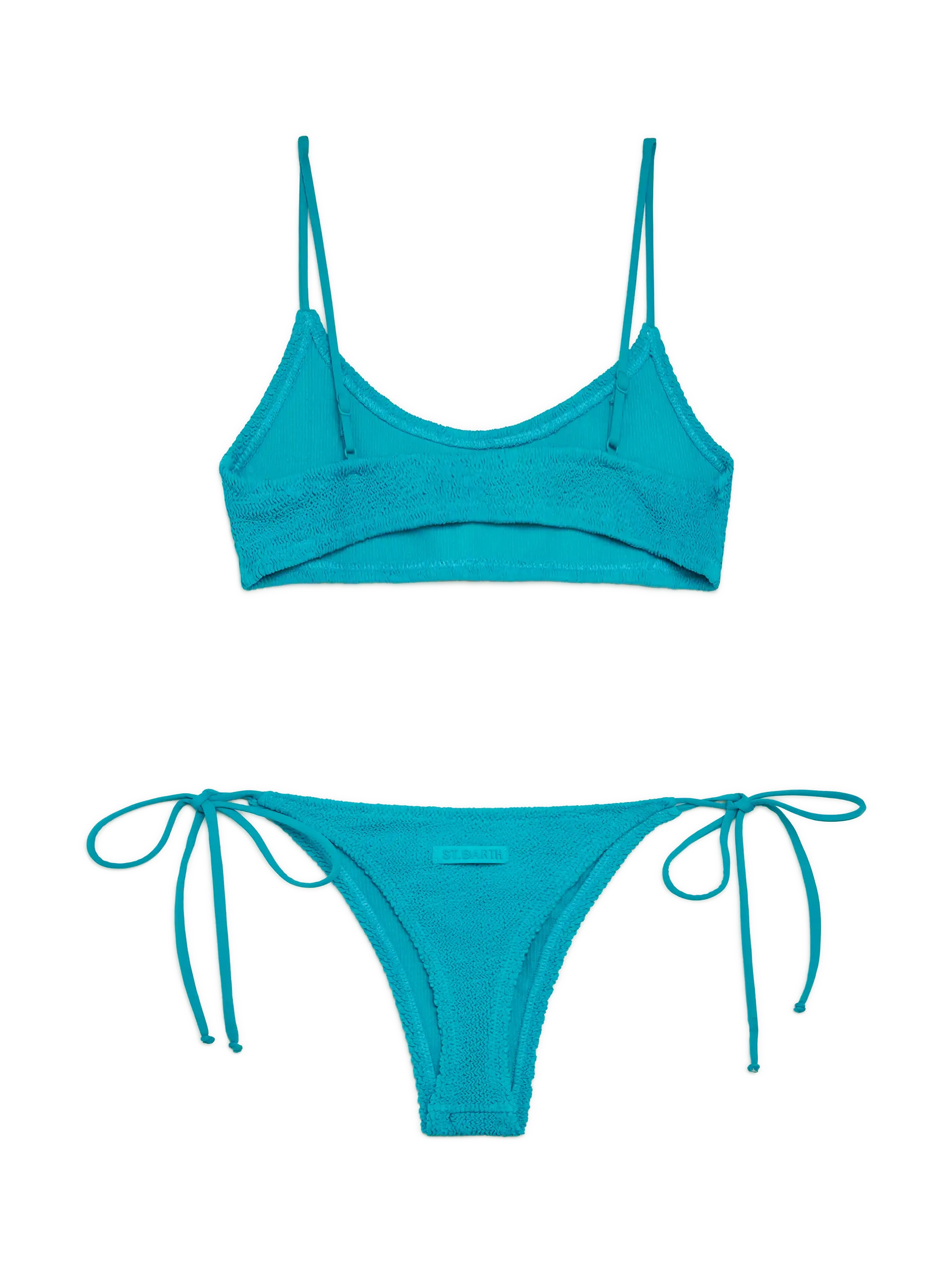 Teal green crinkle bralette bikini Judy Norah - MC2 Saint Barth