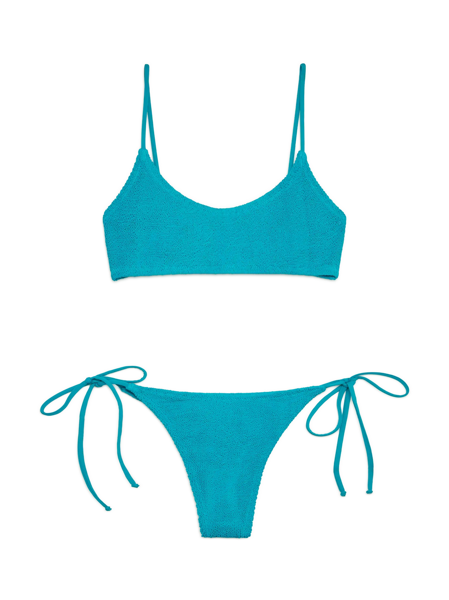 Teal green crinkle bralette bikini Judy Norah - MC2 Saint Barth
