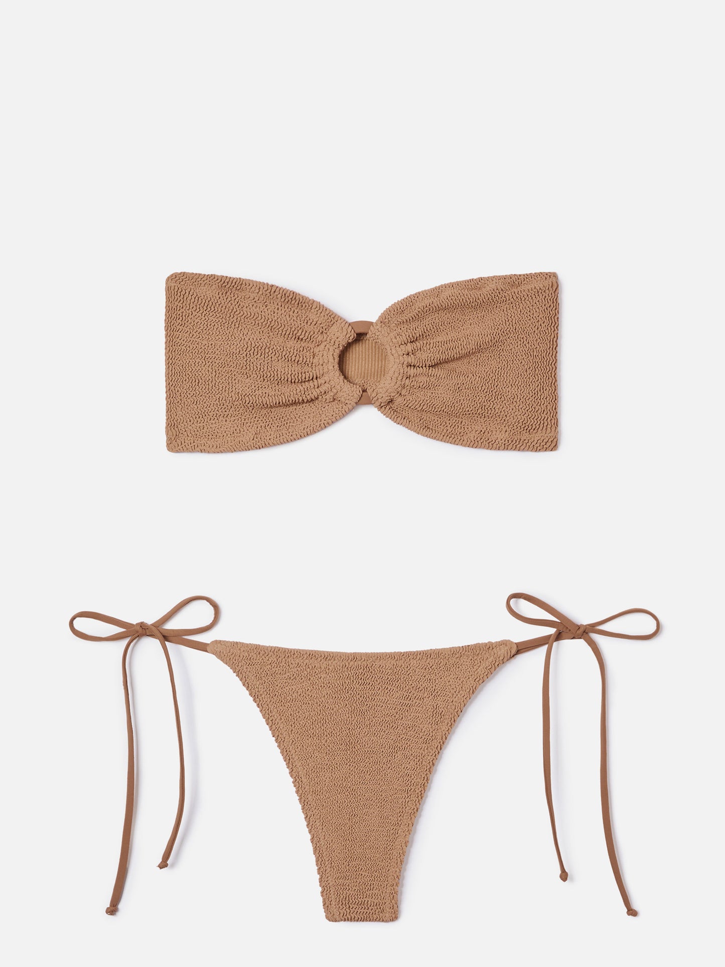 Bikini Yulia Norah de crinkle color naranja oscuro 
