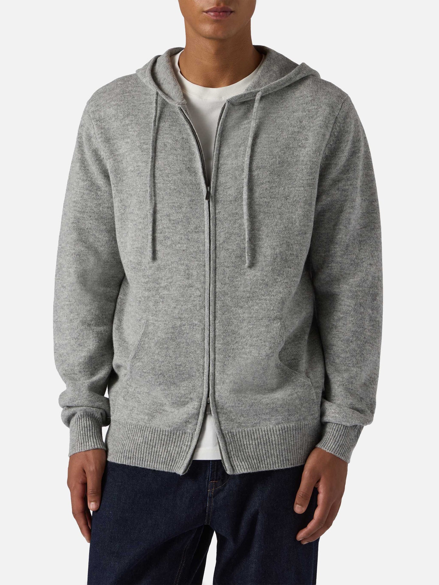 Notting Hoodie aus 100 % Lammwolle in Graumeliert