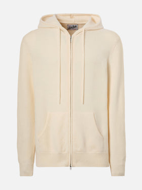 Notting Hoodie aus 100 % Lammwolle, weiß