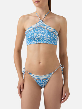 Bikini Nairobi Marielle multicolor con estampado animal safari 