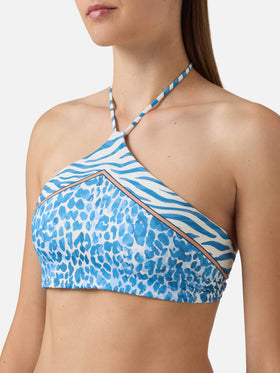 Bikini Nairobi Marielle multicolor con estampado animal safari 