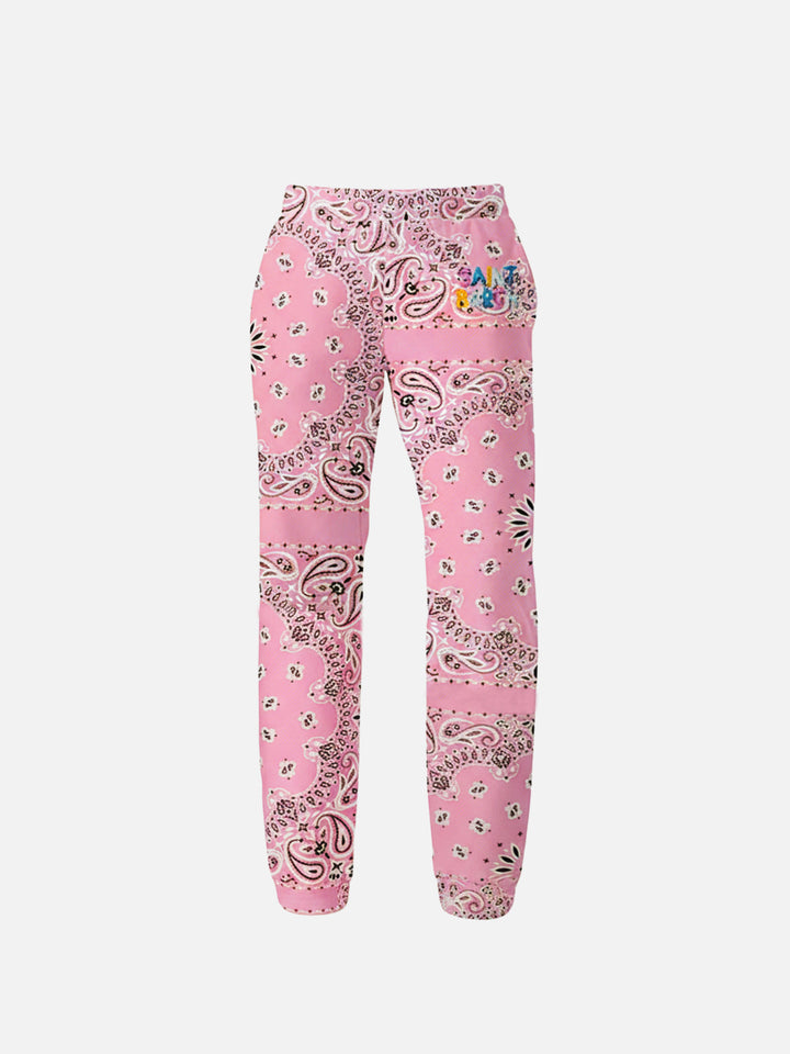 Cotton joggers Odalys Jr with bandanna print