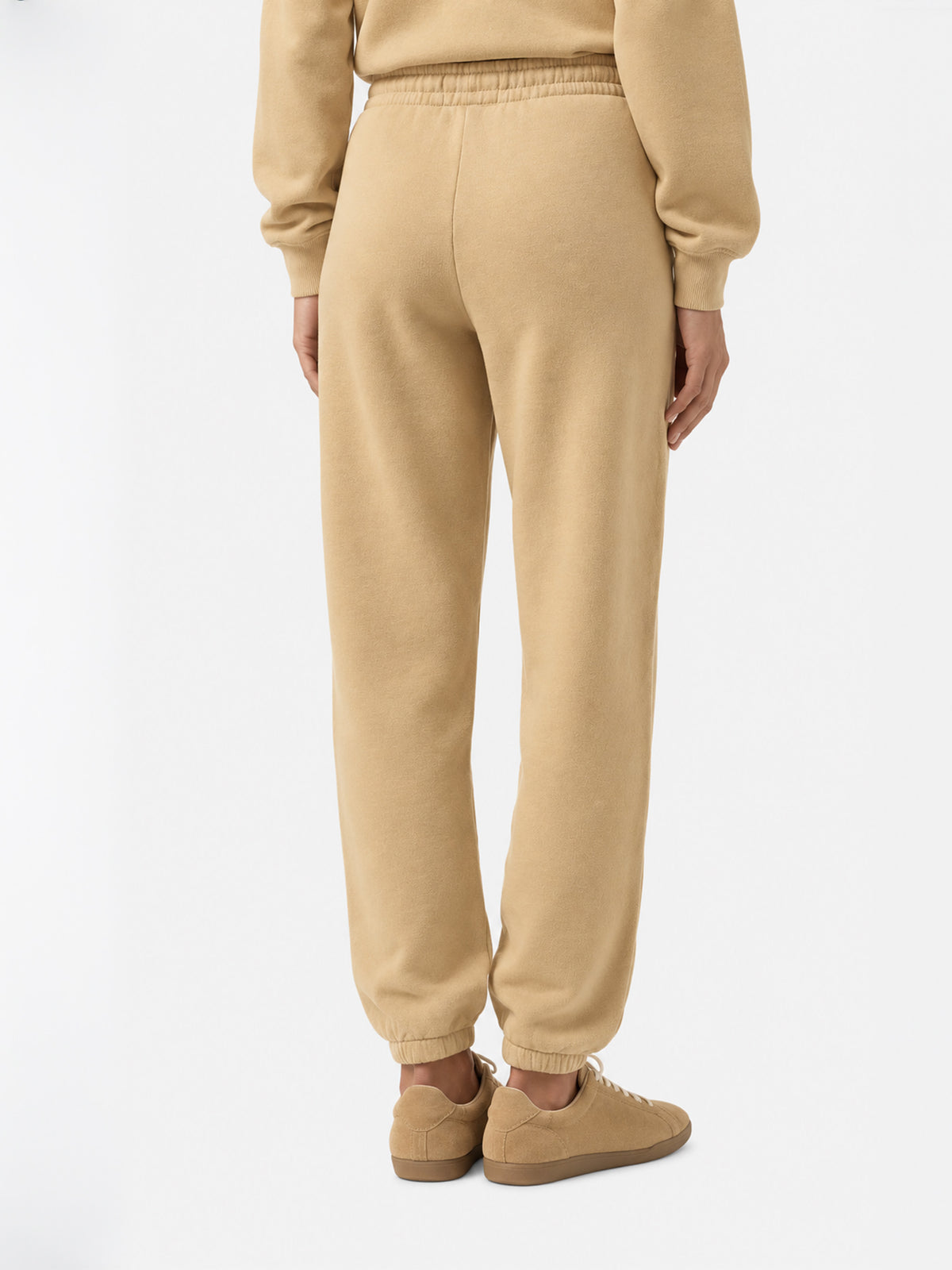 Odalys Jogginghose aus beigem Baumwollfleece 