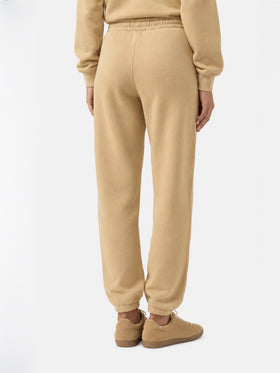 Odalys Jogginghose aus beigem Baumwollfleece 