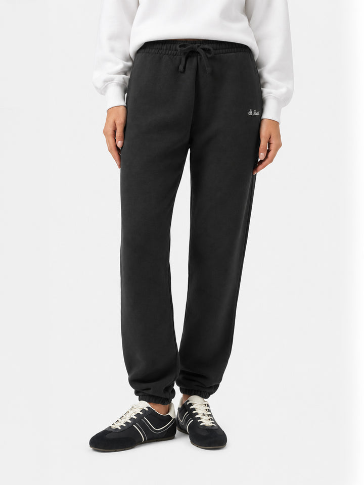 Pantaloni joggers in pile nero Odalys