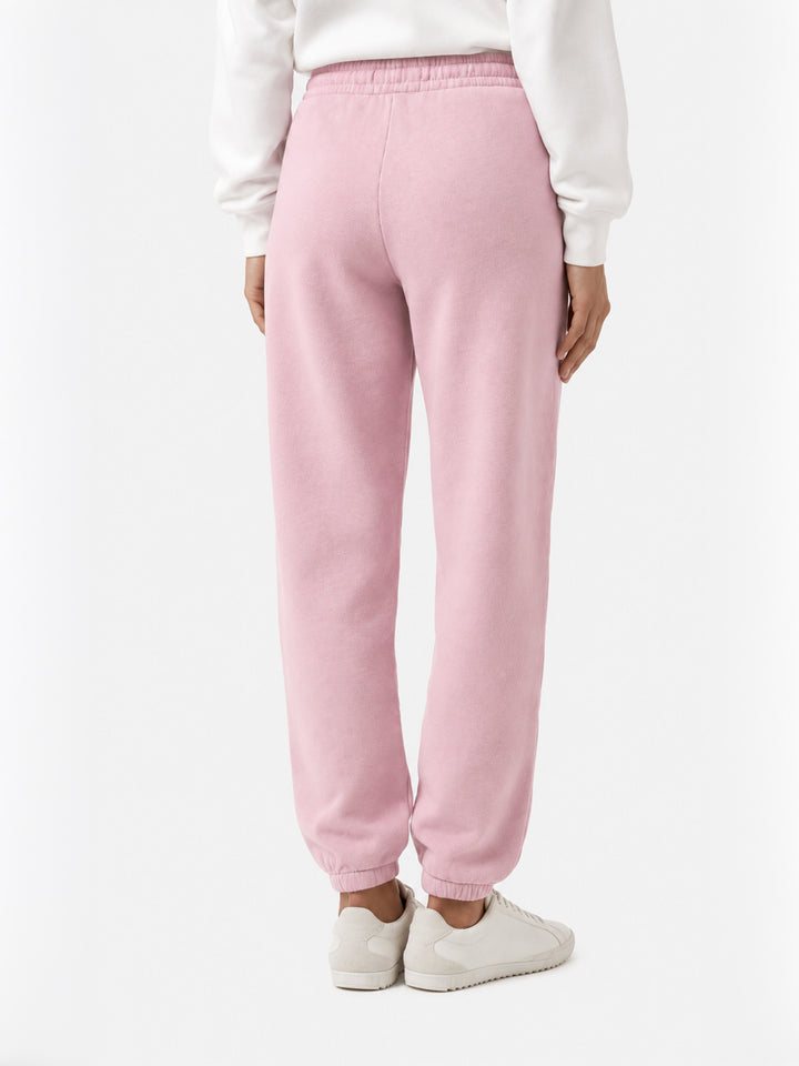 Pantalones jogger Odalys de felpa de algodón rosa 