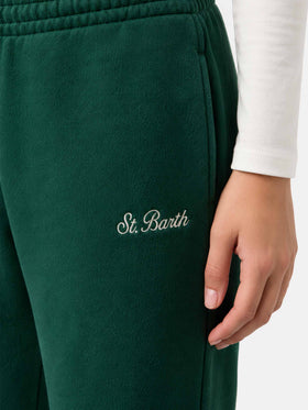 British green Odalys cotton fleece jogger pants
