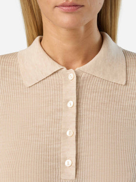 Polo in lana merino Odell grano